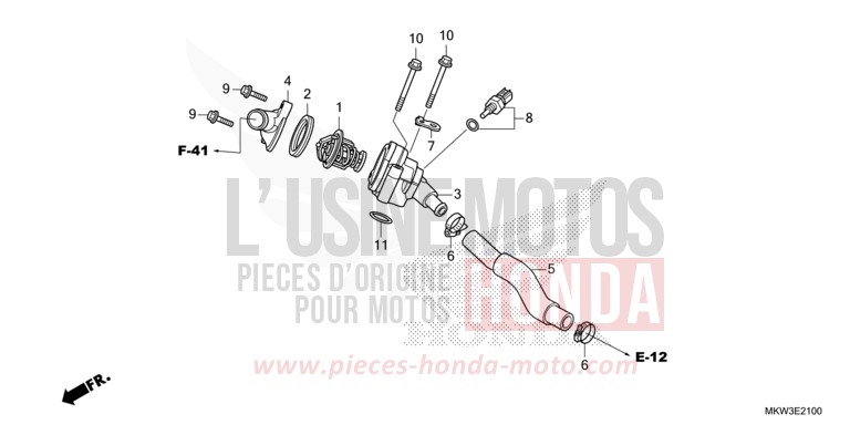 THERMOSTAT de NC750X DCT GRAND PRIX RED (R380) 2021